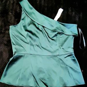 Green Asymmetrical shirt